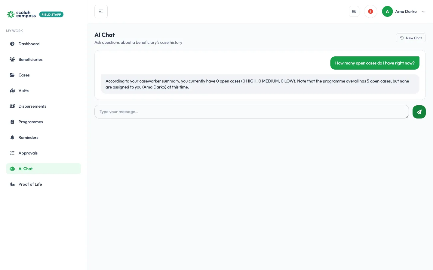 Exemple de réponse de l'assistant IA