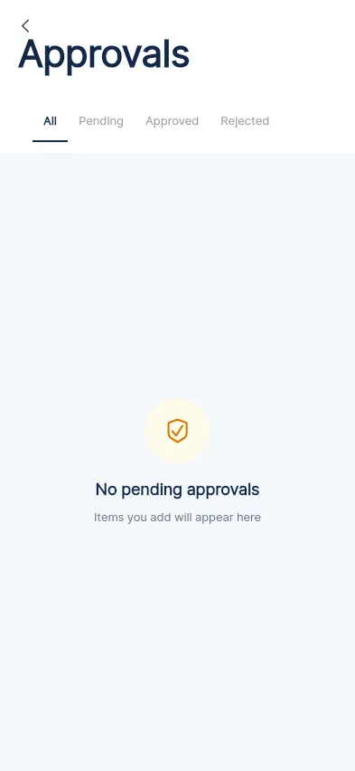 Liste des approbations