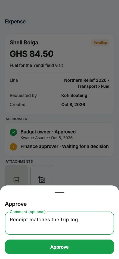 Approving with a comment