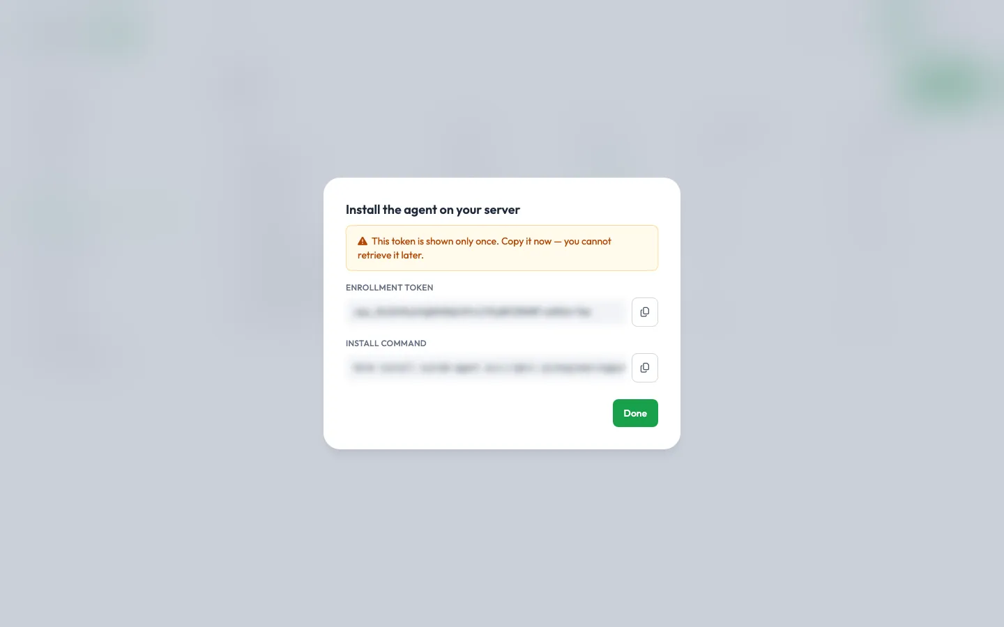 The install command for a Kubernetes cluster