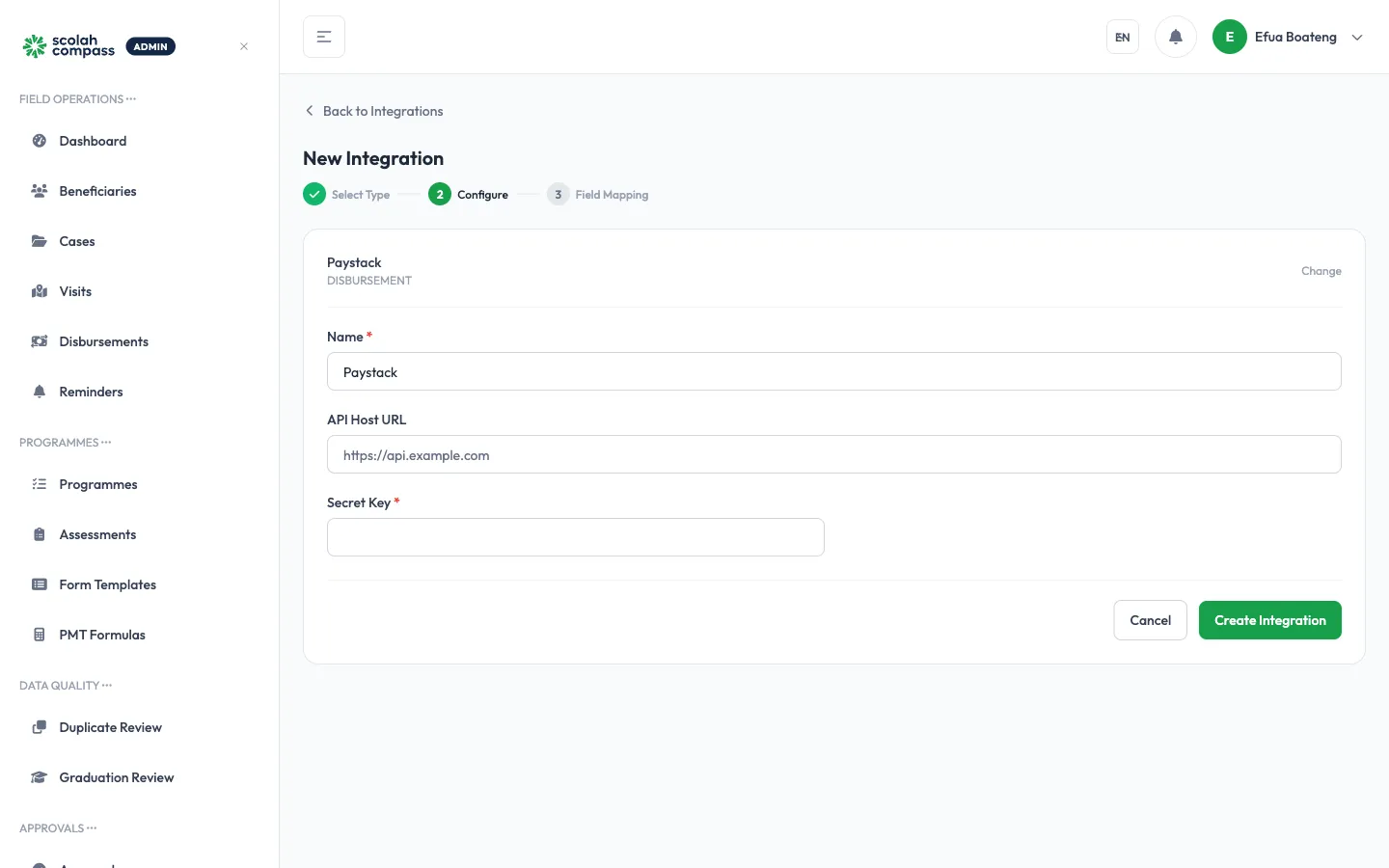 Configuração de gateway de pagamento
