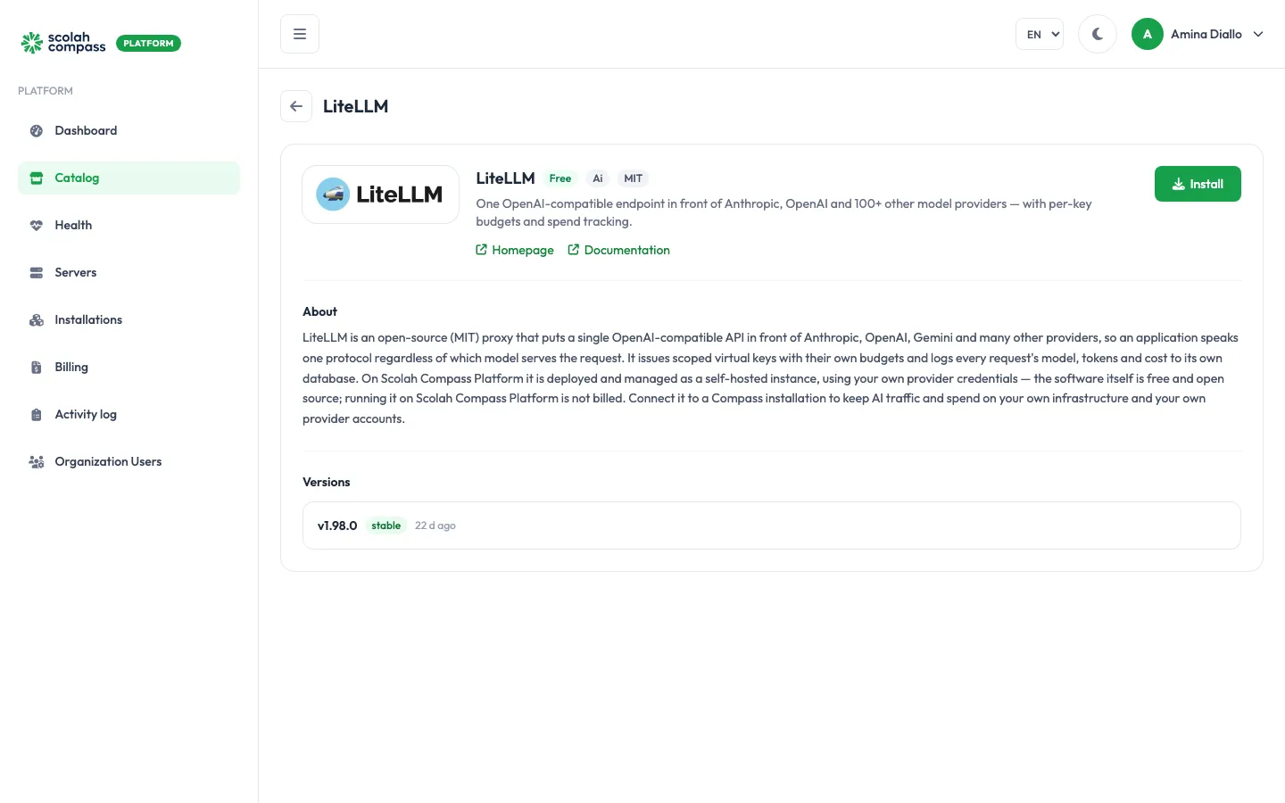 LiteLLM in the catalog