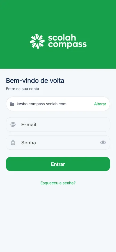 Entrar em uma organização hospedada pela Scolah