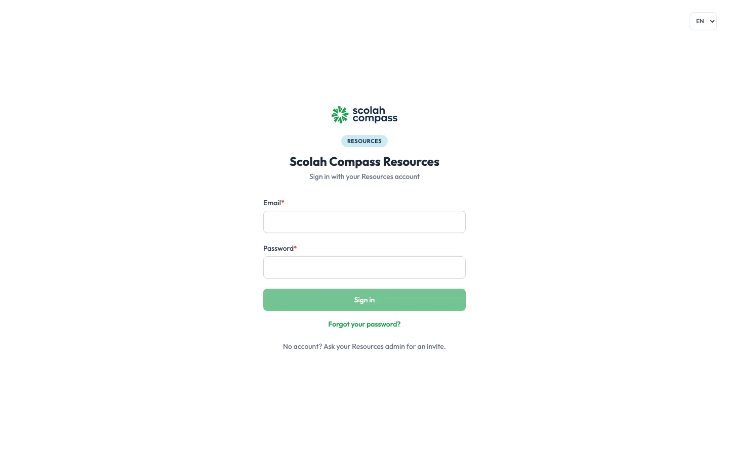 Resources sign-in