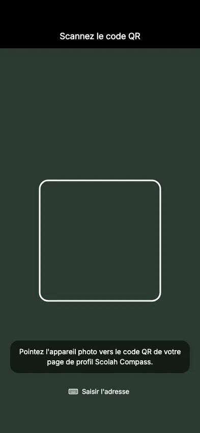 Scanner le code QR de votre page de profil