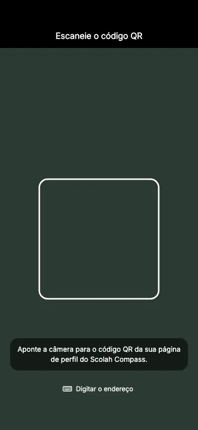 Escanear o código QR da sua página de perfil